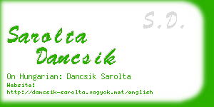 sarolta dancsik business card